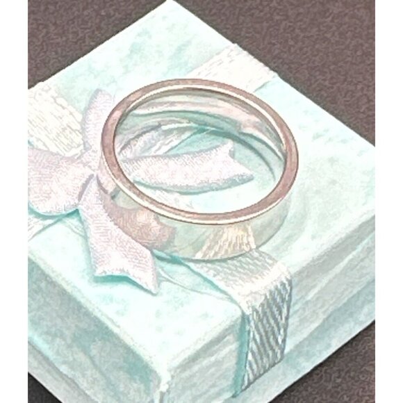 Silver-Plated Stainless Steel Band Ring For Men & Women  8mm New - Picture 1 of 6